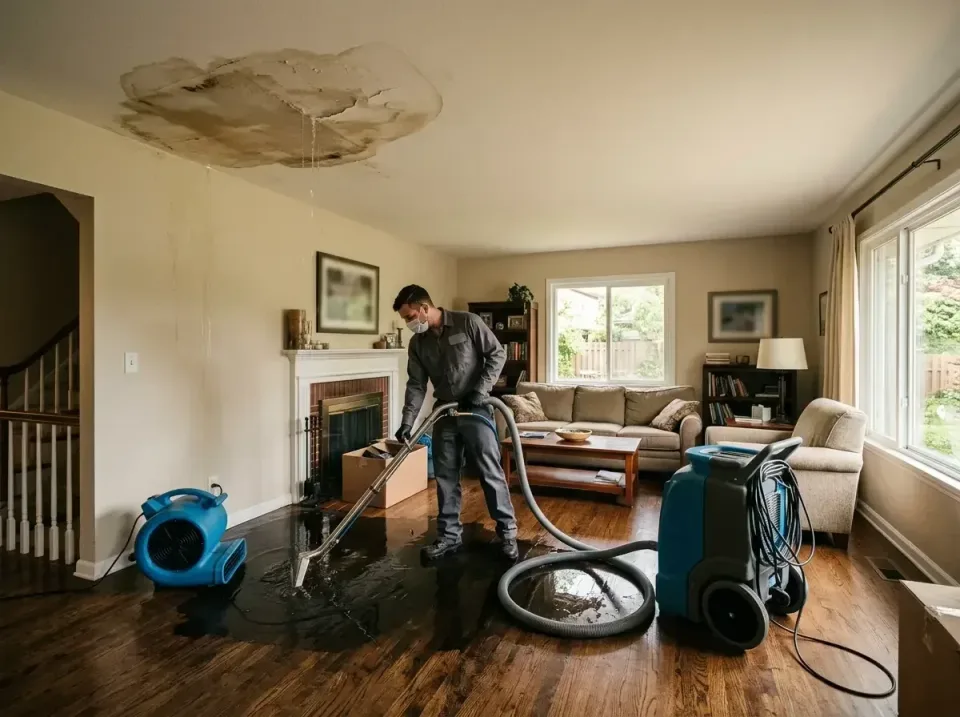 attic-pipe-burst-ceiling-drip-008 — frequently asked questions, Water Damage Restoration & Carpet Care in Pekin, IL